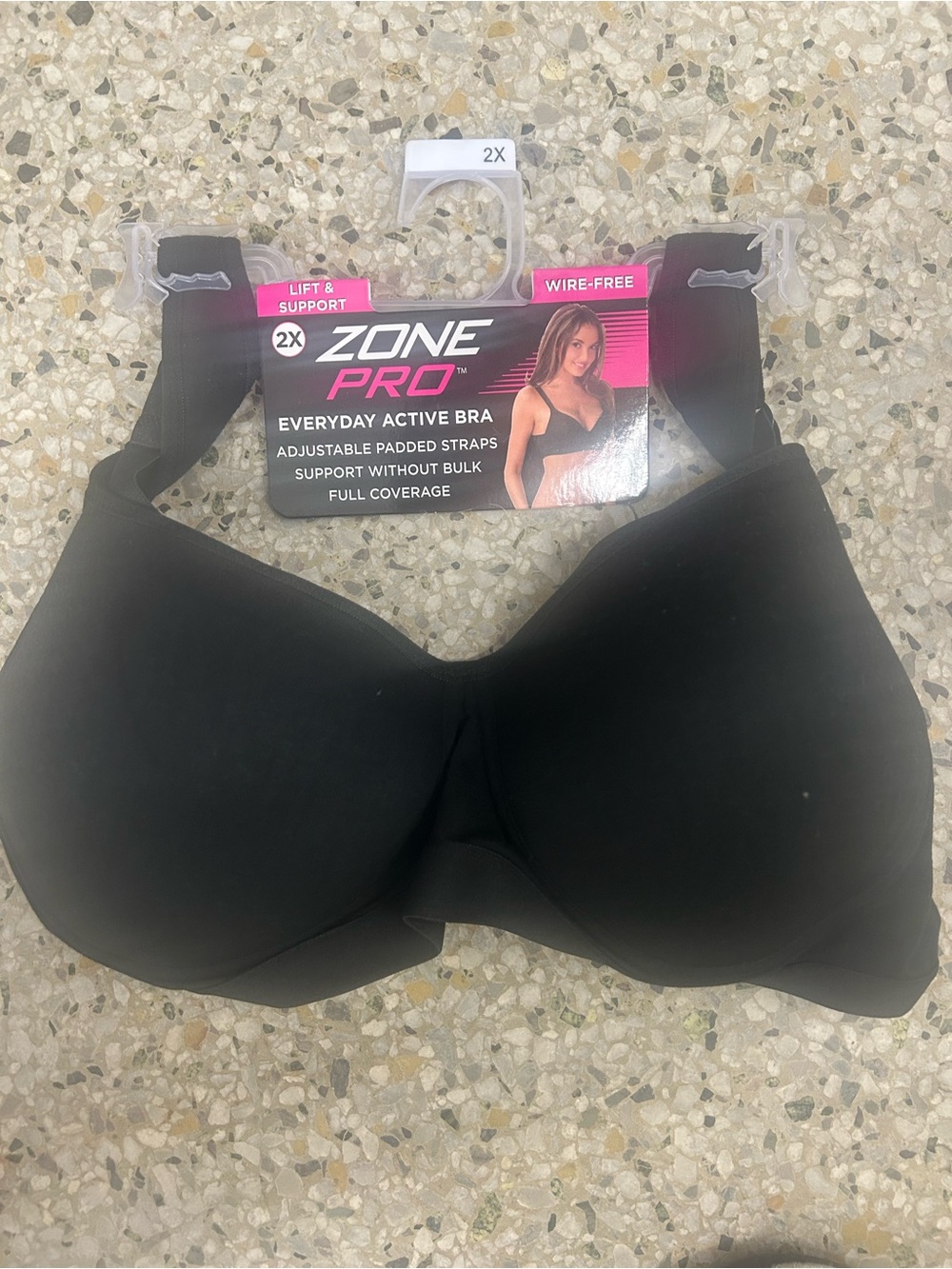Zone Pro Black Everyday Active Wire-Free Bra - 2X